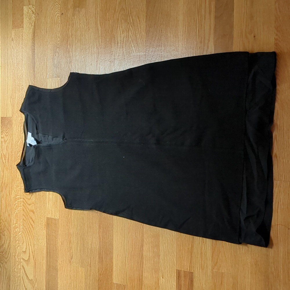 Carmen Black mixed material sheath dress